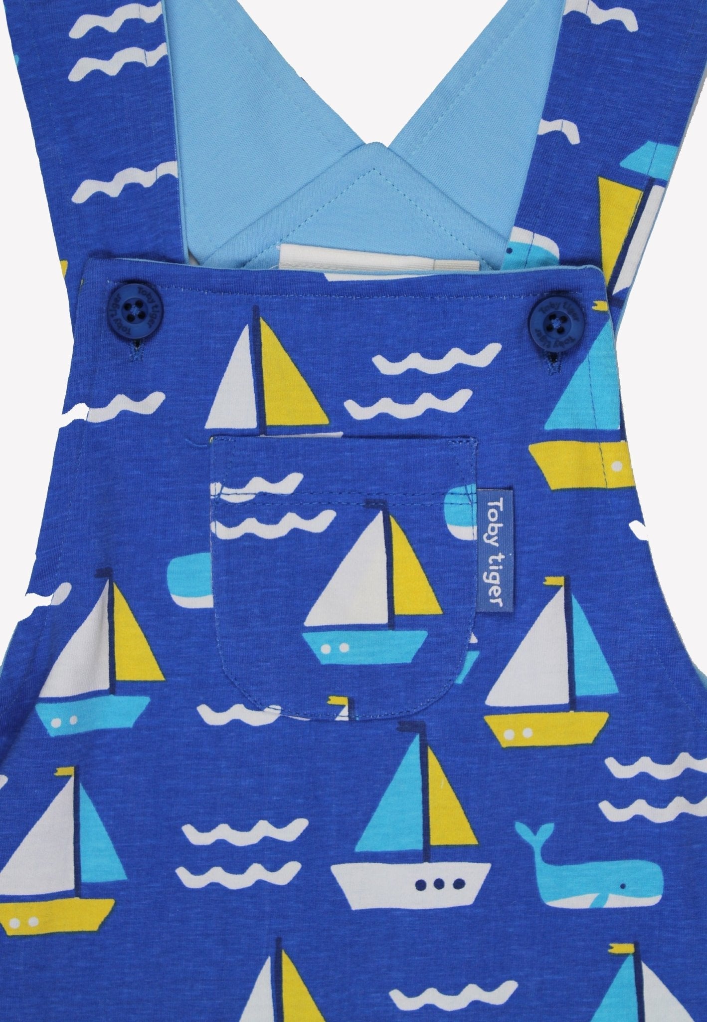 Organic St Ives Print Dungarees