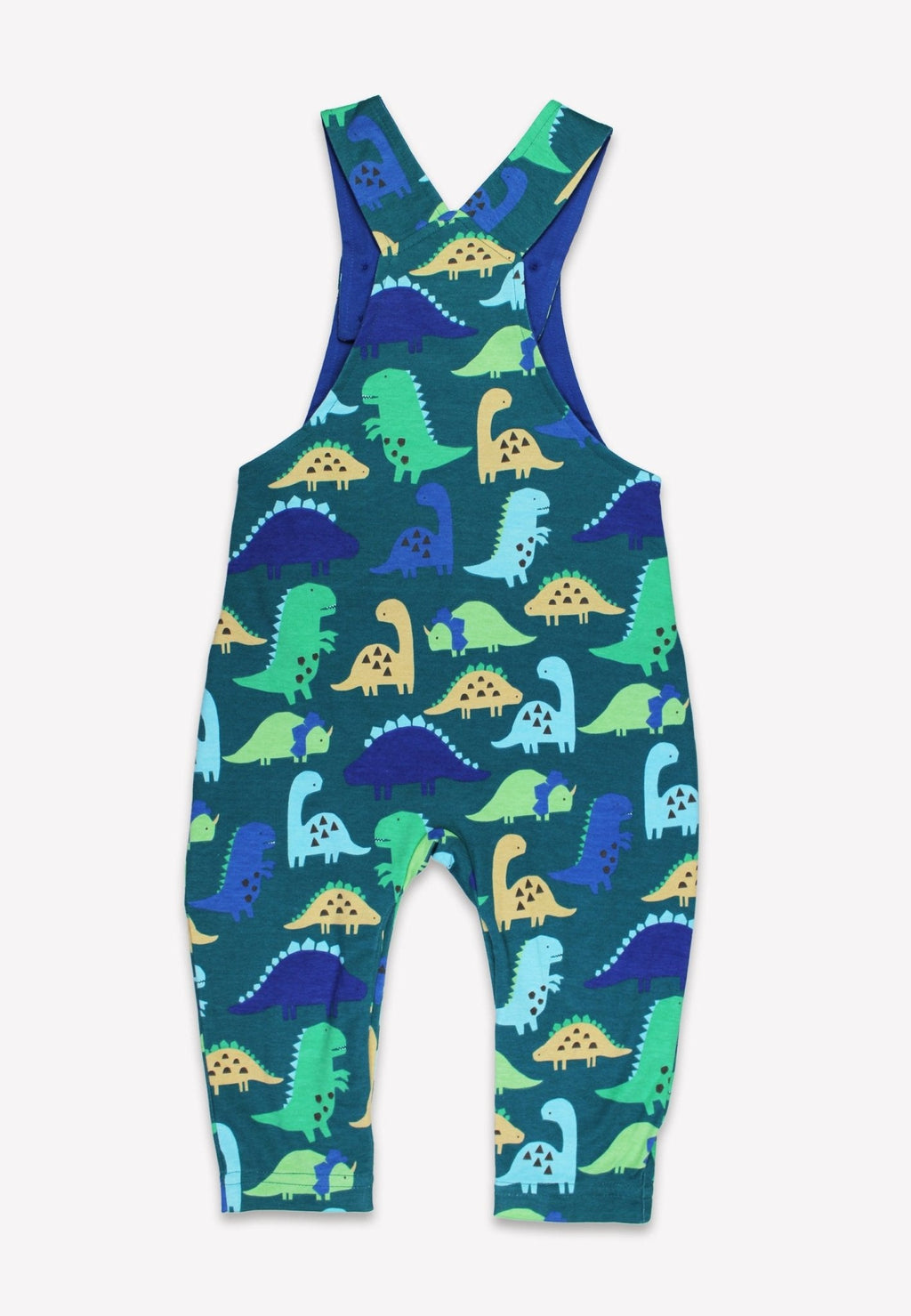 Organic Tonal Dinosaur Print Dungarees