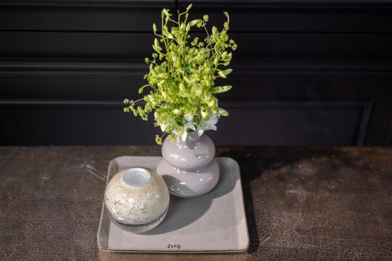 VASE SKRZYSZOW S- H16 D14 cm - DARKGREEN