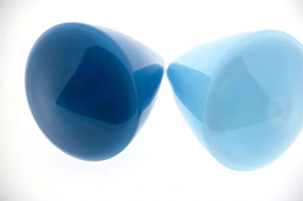 TUMBLING VASE - H12 D10 cm - BABYBLUE