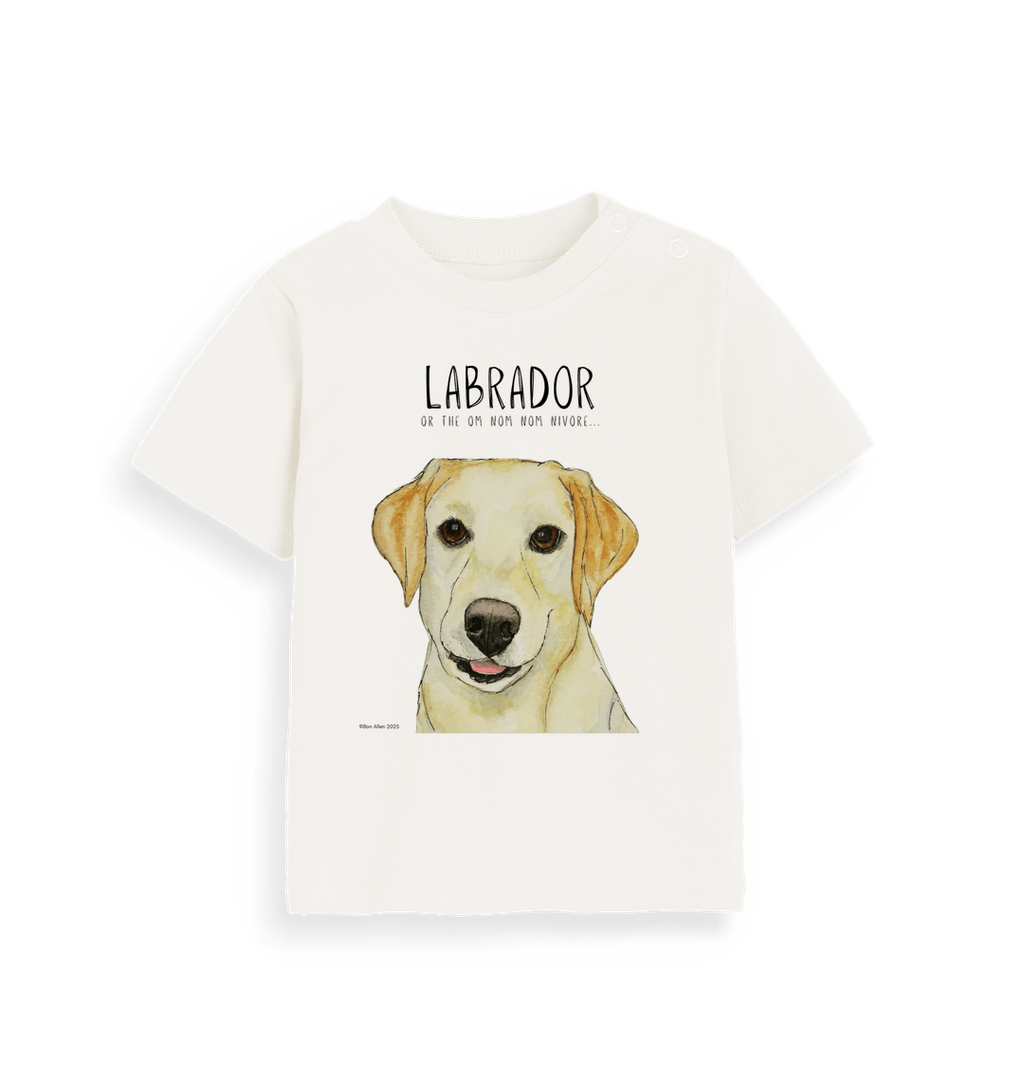 Tiny Tummy, Big Appetite – Baby’s First Yellow Labrador Tee