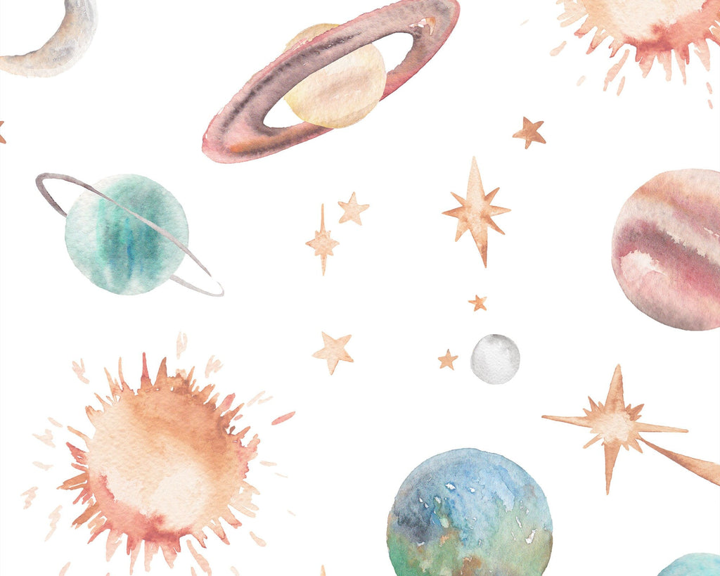 Planets Galaxy & Outer Space Children's Wallpaper