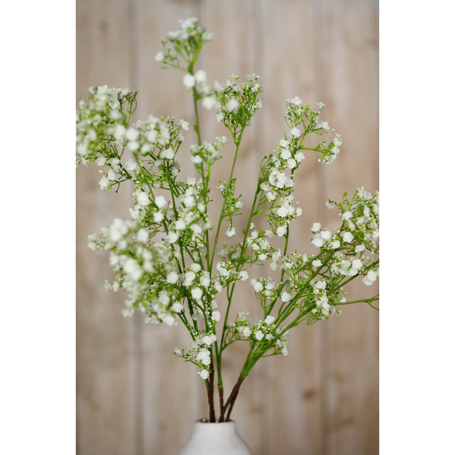 Cream gypsophila spray with lifelike blooms, 42-inch plastic stems, for elegant home decor or floral arrangements by Sostter at brixbailey.com