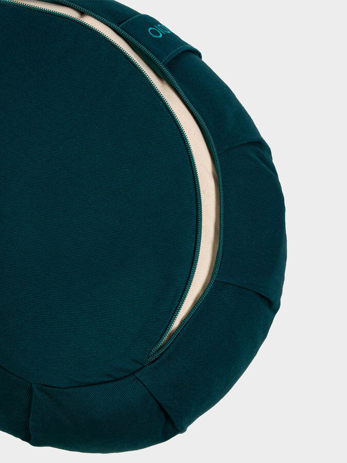 Yoga Studio GOTS Organic Cotton Crescent Lotus Zafu Buckwheat Cushion