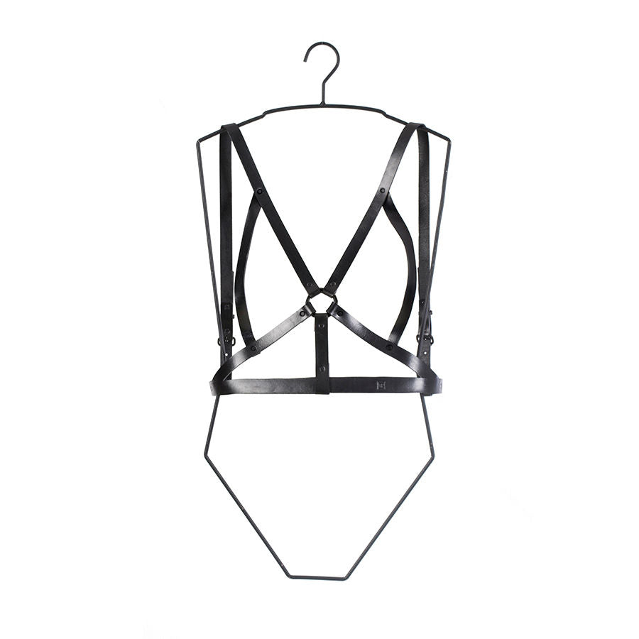 Daring Leather Harness – Custom Fit with Chest Straps & Ring Detail by RR at brixbailey.com