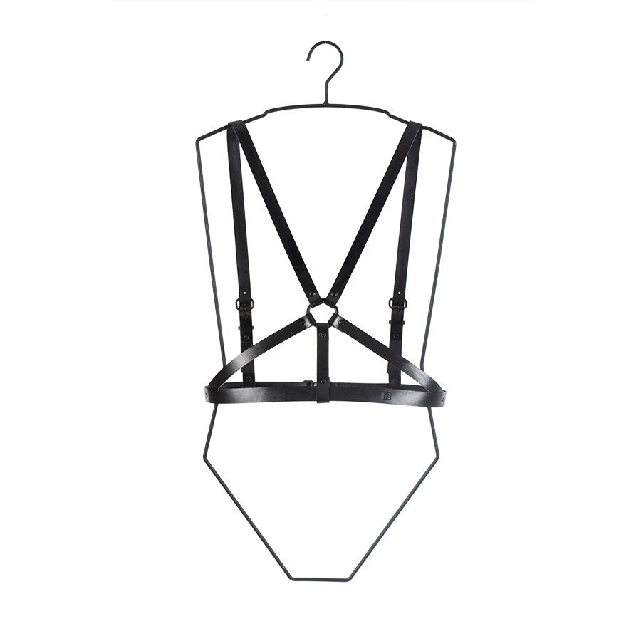 Versatile Leather Body Harness with Ring Detail – Handmade in Latvia by RR at brixbailey.com