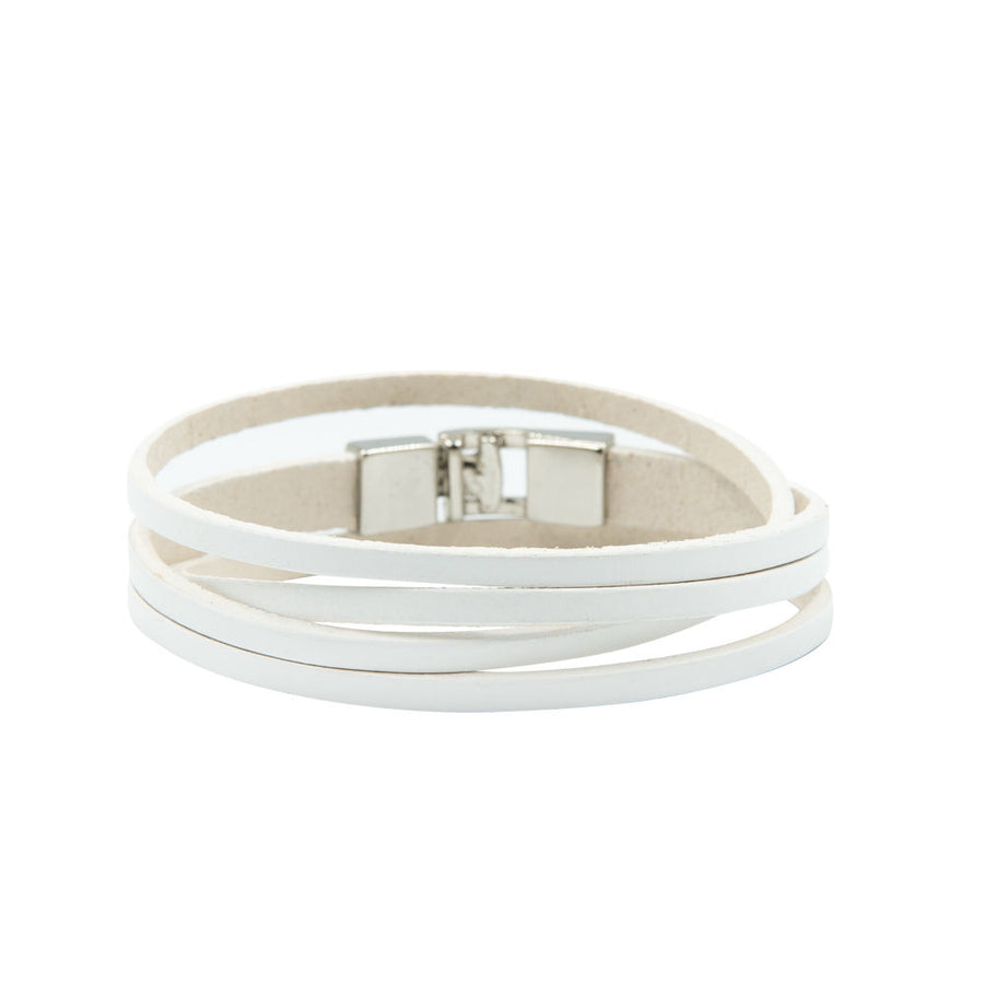 Stylish Double Wrap Leather Bracelet – T-Bar Clasp Closure by RR at brixbailey.com