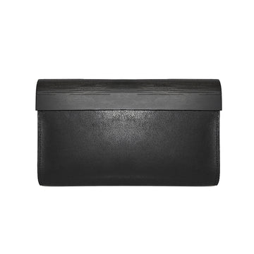 Black Wood & Leather Clutch – Unique, Detachable Strap & Magnetic Closure by RR at brixbailey.com