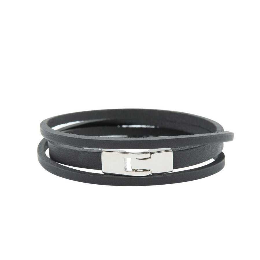 Adjustable Double Wrap Leather Bracelet – Handmade in Latvia by RR at brixbailey.com