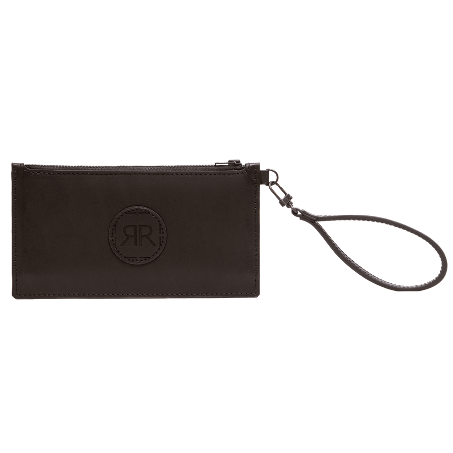 Slim Leather Wallet with YKK Zipper & Removable Wristlet by RR at brixbailey.com