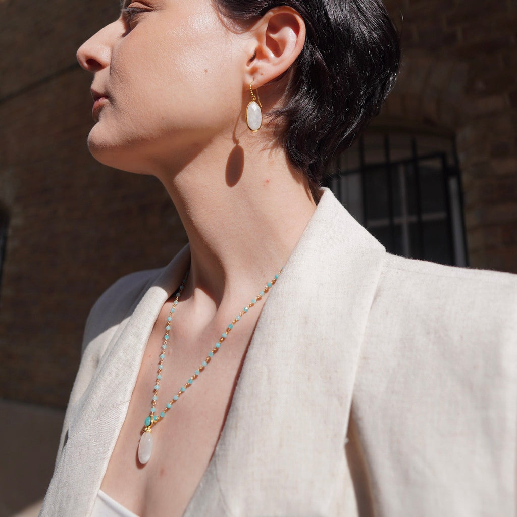 Charis Oval Gemstone Earrings Ruby