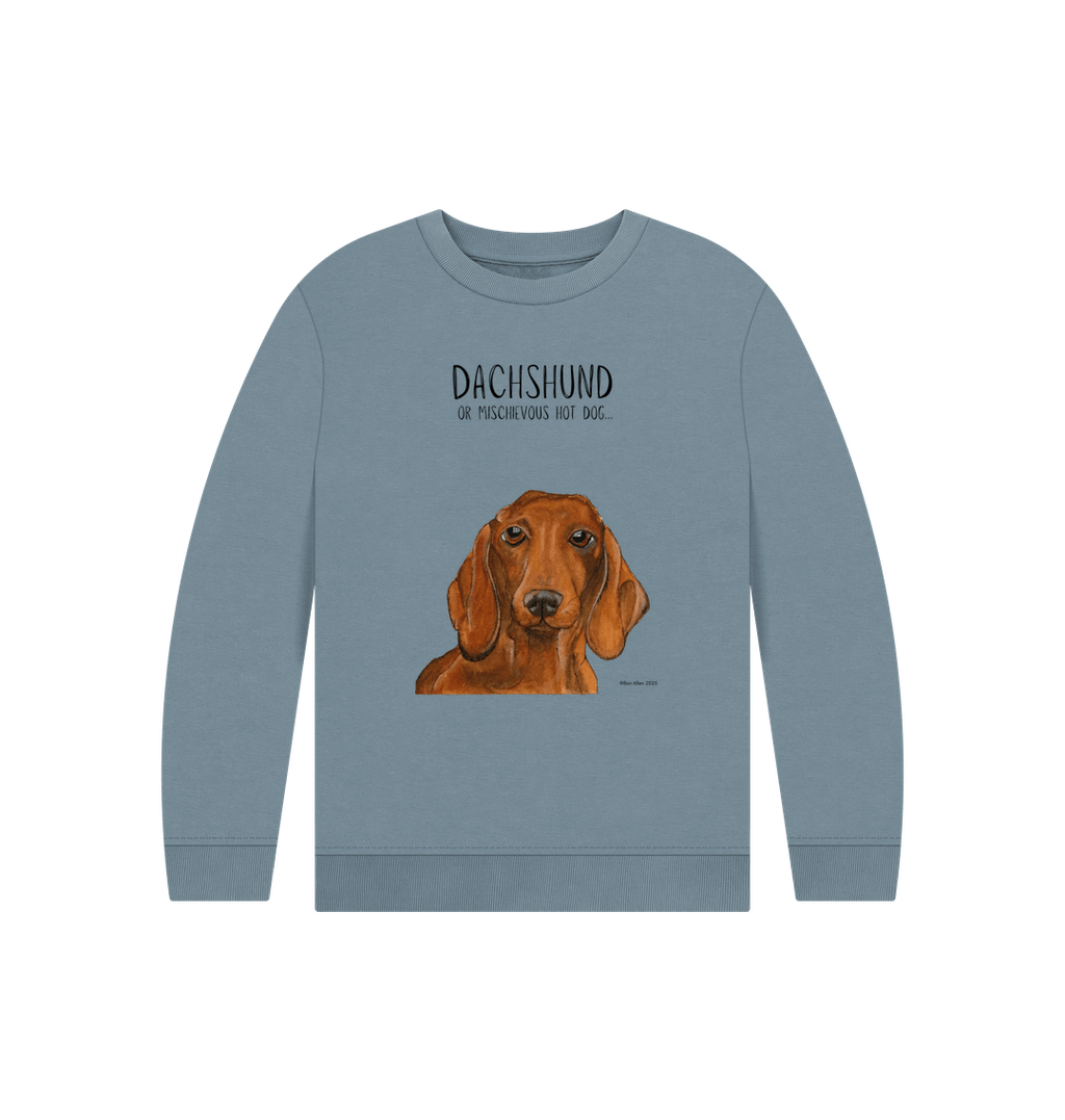 Snuggly Sausage Dog Kids' Sweatshirt – Ethically Made Cuteness!