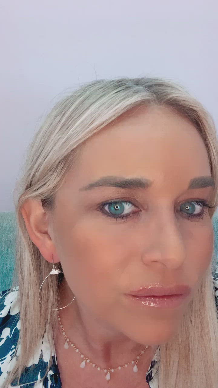 Large Featherweight Hoop Earring in Silver with Silver Wrap