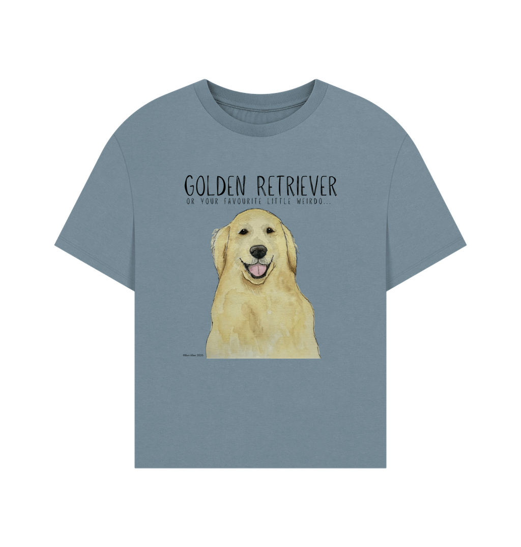 Golden Retriever Vibes: Sustainable Women’s Relaxed Fit T-Shirt