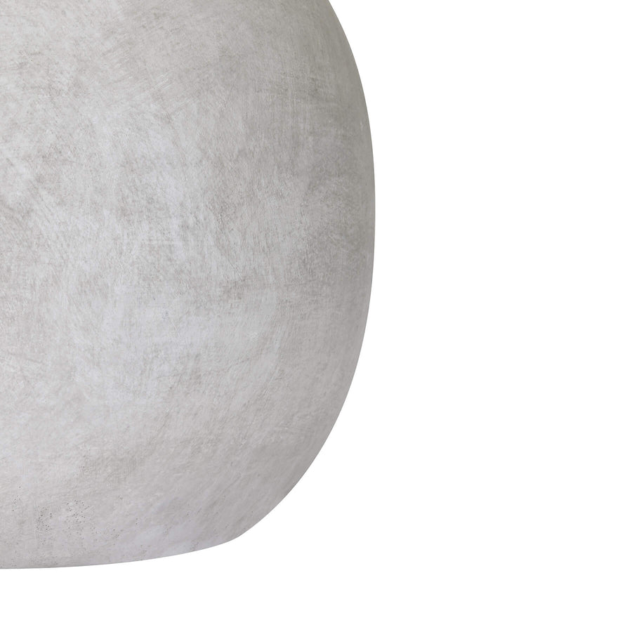 Clear glass globe vase, 29cm wide, for floral arrangements with light-reflecting design, modern minimalist decor  by Sostter at brixbailey.com
