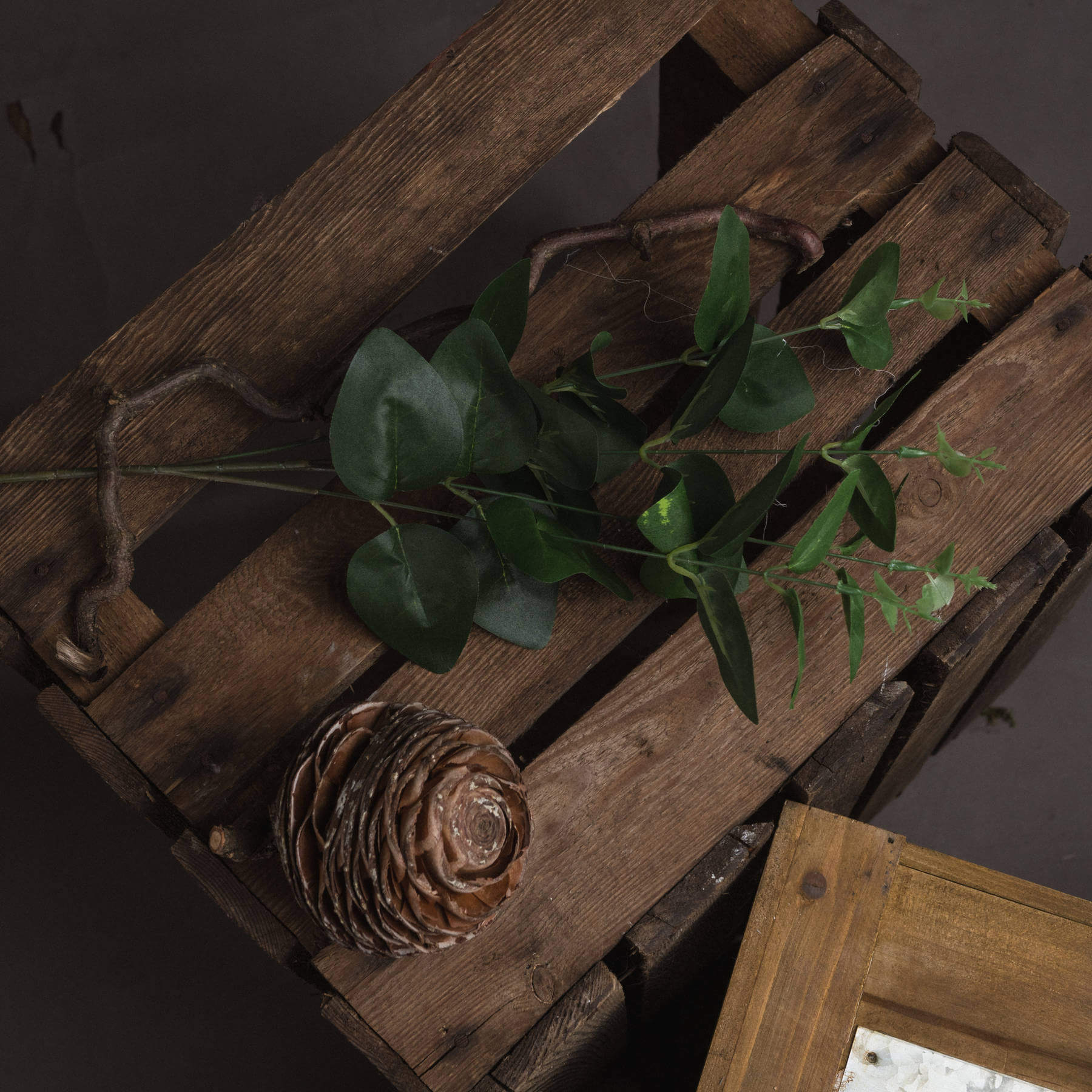 Dark green cineraria eucalyptus spray, 62cm lifelike plastic foliage for home decor by RoomLondon at brixbailey.com