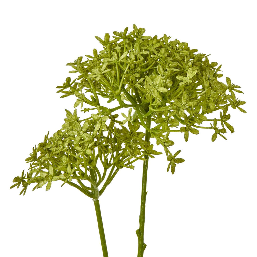 Lifelike green hydrangea stem with detailed blooms and leaves, perfect for floral arrangements and home decor. by Sostter at brixbailey.com
