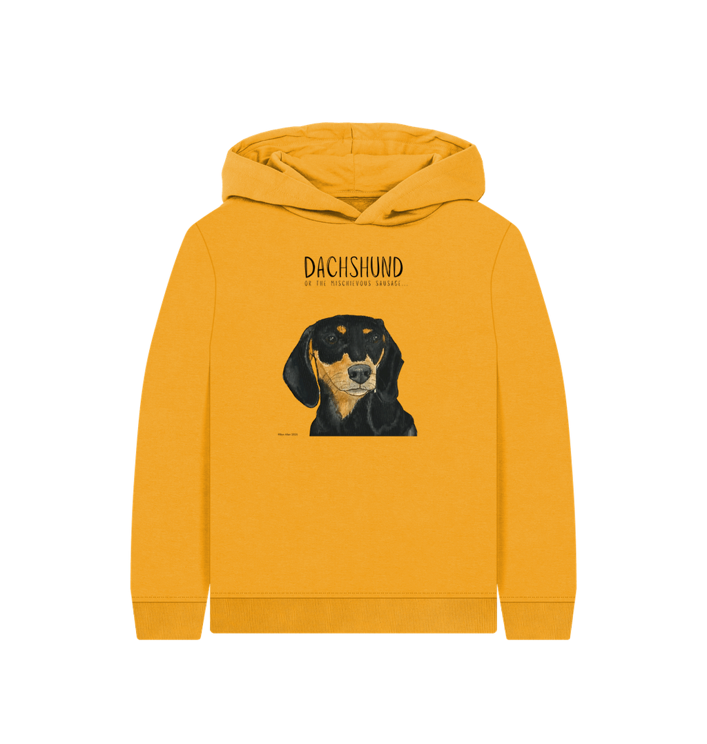 Mischievous Black & Tan Sausage Hoodie – Snuggles, Sass & Sustainability!