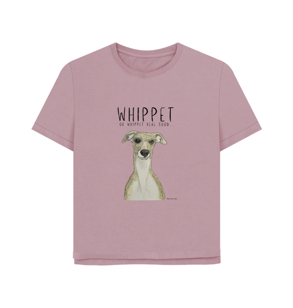 Whippet-Inspired Women’s Relaxed Fit T-Shirt: Ethical, Stylish & Zoomie-Approved!