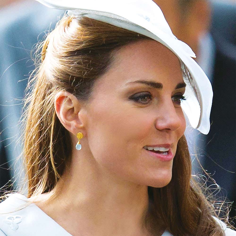 Classic Athena Kate Drop Earrings Aqua Pariba Onyx