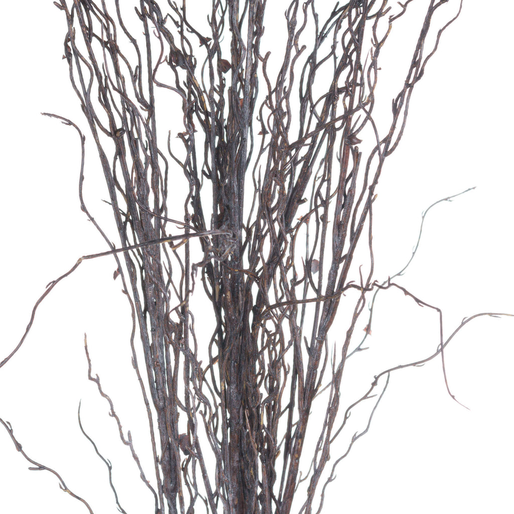 Lifelike brown botanical branch spray, 130cm tall, hyper-realistic plastic foliage for elegant home decor by Sostter at brixbailey.com