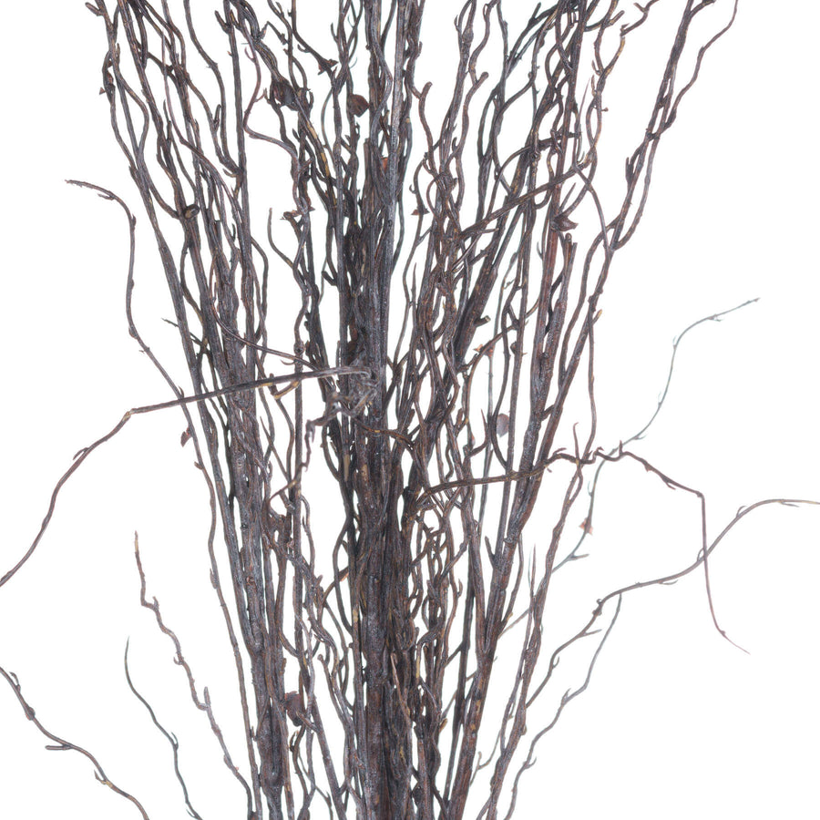 Lifelike brown botanical branch spray, 130cm tall, hyper-realistic plastic foliage for elegant home decor by Sostter at brixbailey.com