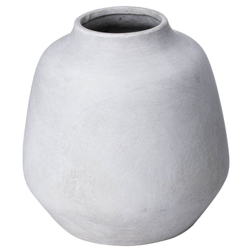 Stone-colored ceramic cube vase, 20cm minimalist home decor for floral arrangements  by Sostter at brixbailey.com