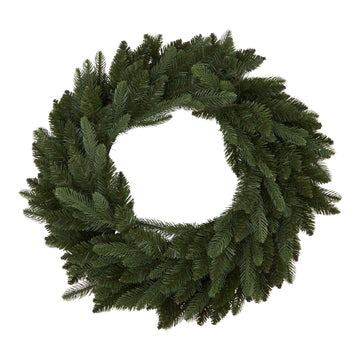 60cm pine wreath with lifelike evergreen foliage, perfect for doors, mantels, or rustic home decor by Sostter at brixbailey.com