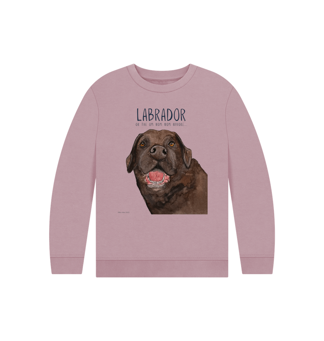 Crumb Catcher in Chief – The Chocolate Labrador Kids' Sweatshirt