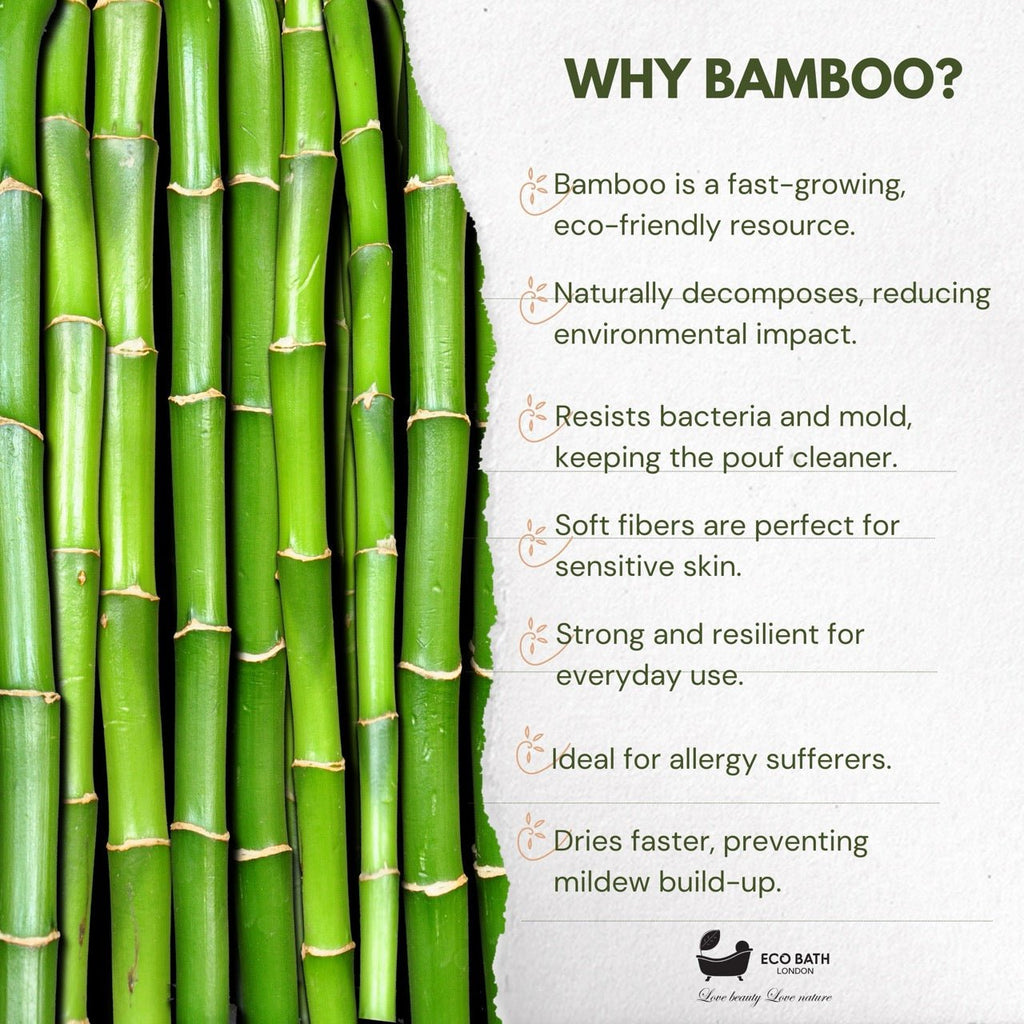 Bamboo Bath Puff Soft Body Scrubber