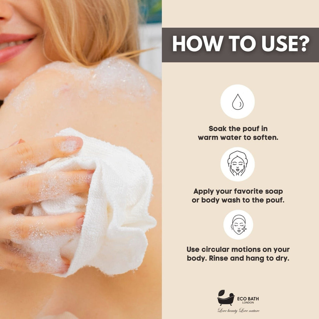 Bamboo Bath Puff Soft Body Scrubber