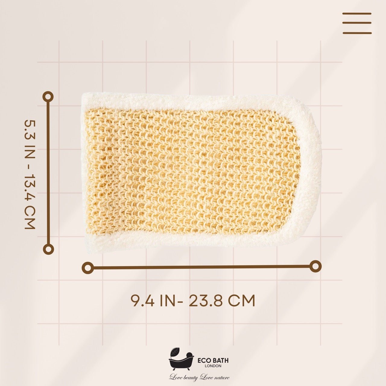Bamboo and Cotton Massage Mitt for Body Exfoliation
