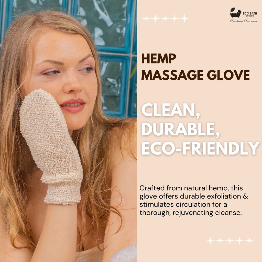 Hemp Massage Glove for Bath and Shower