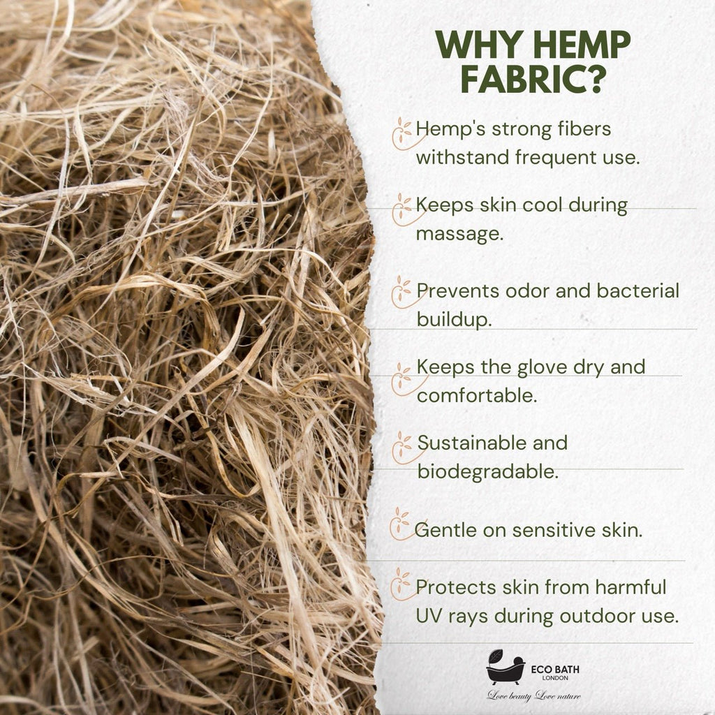 Hemp Massage Glove for Bath and Shower
