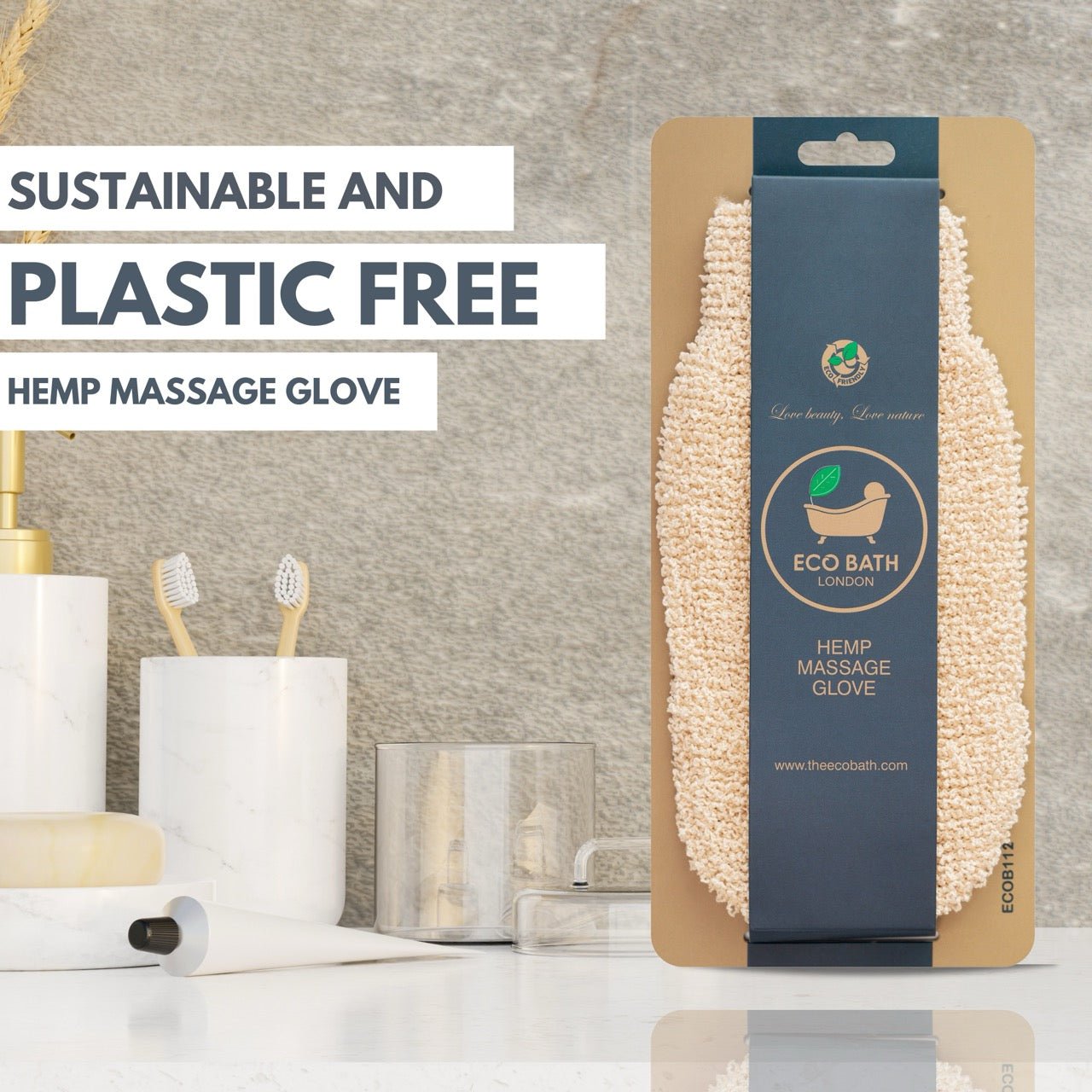 Hemp Massage Glove for Bath and Shower