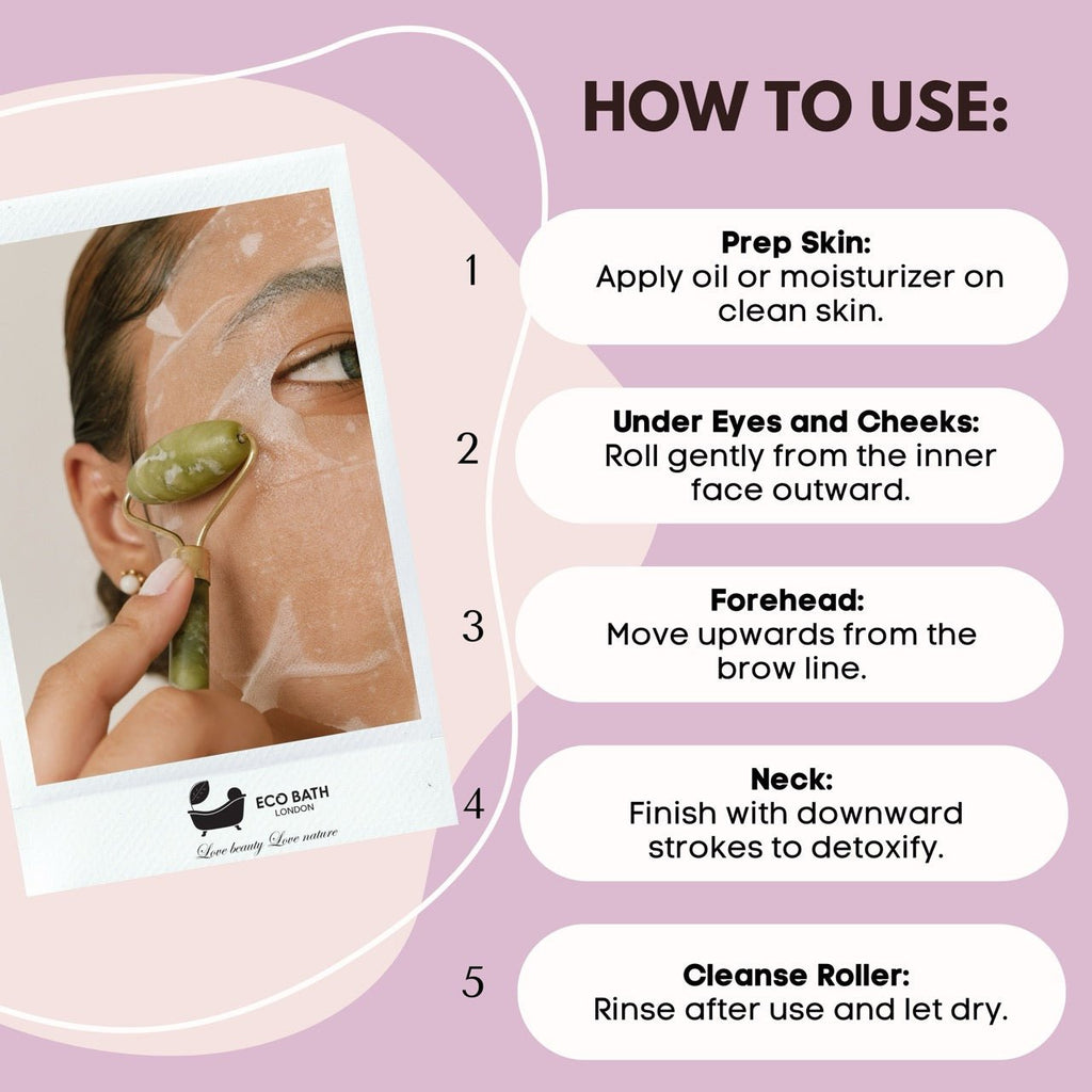Jade Face Roller Smooth End