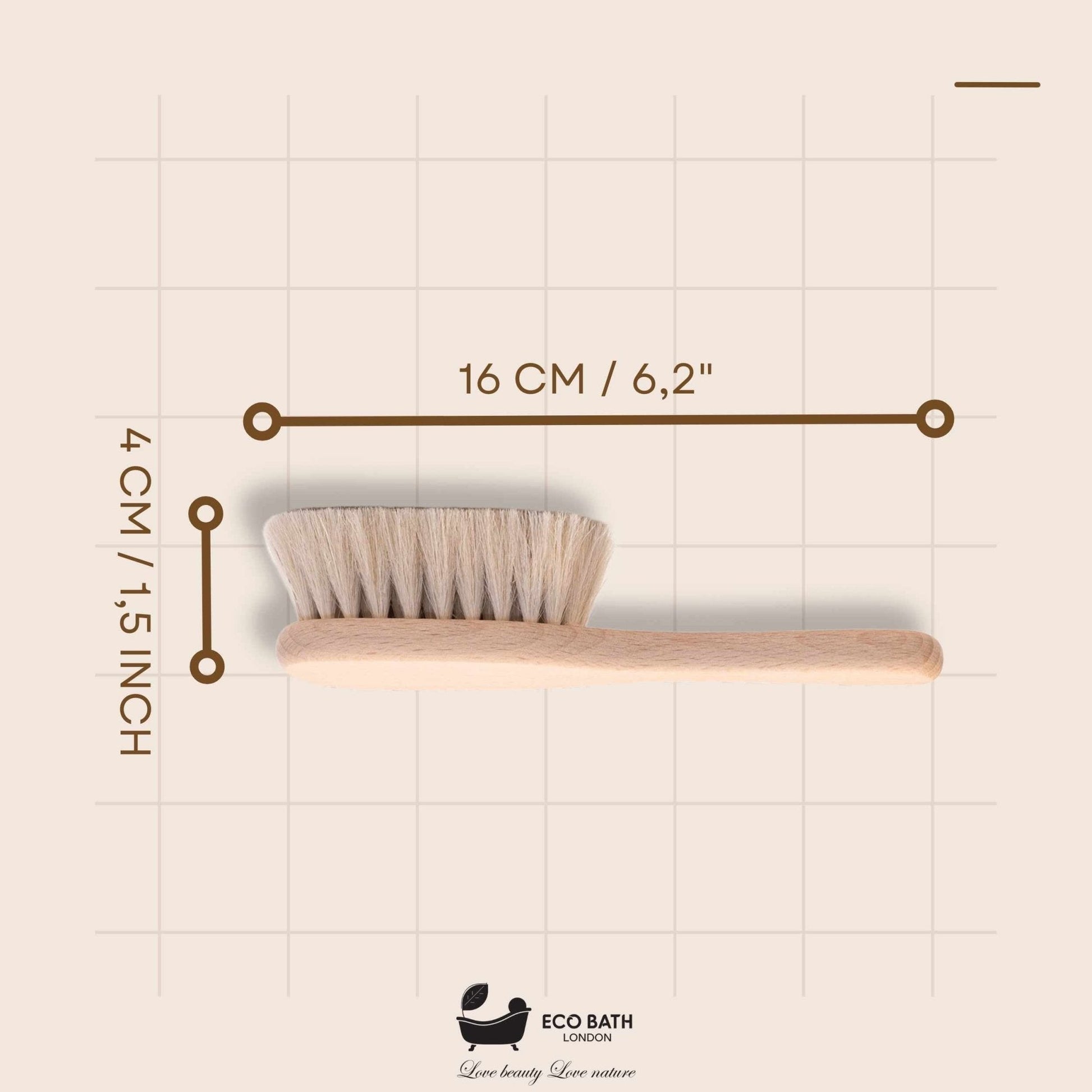 Ultra Soft Baby Brush with Goat Hair for Newborns