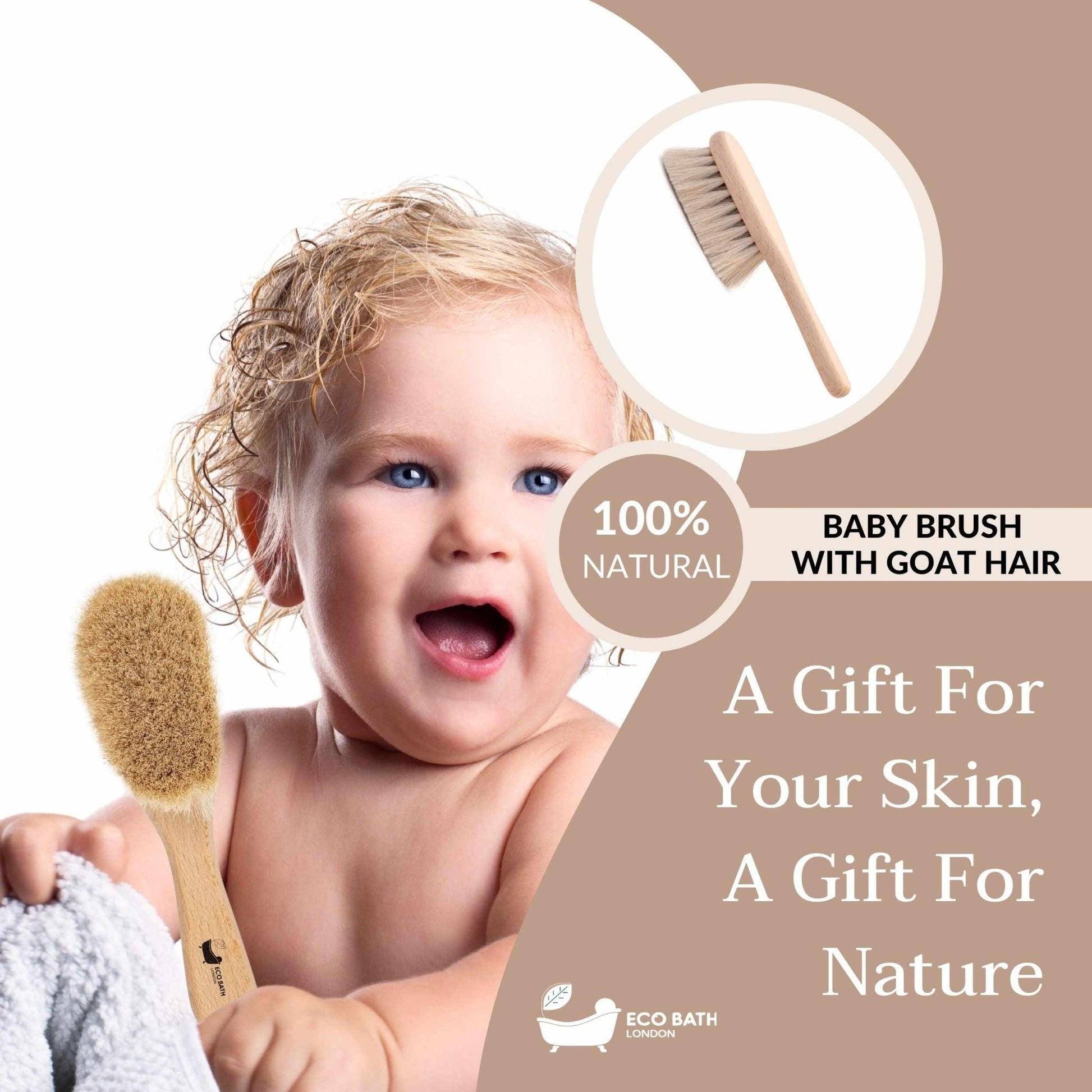 Ultra Soft Baby Brush with Goat Hair for Newborns