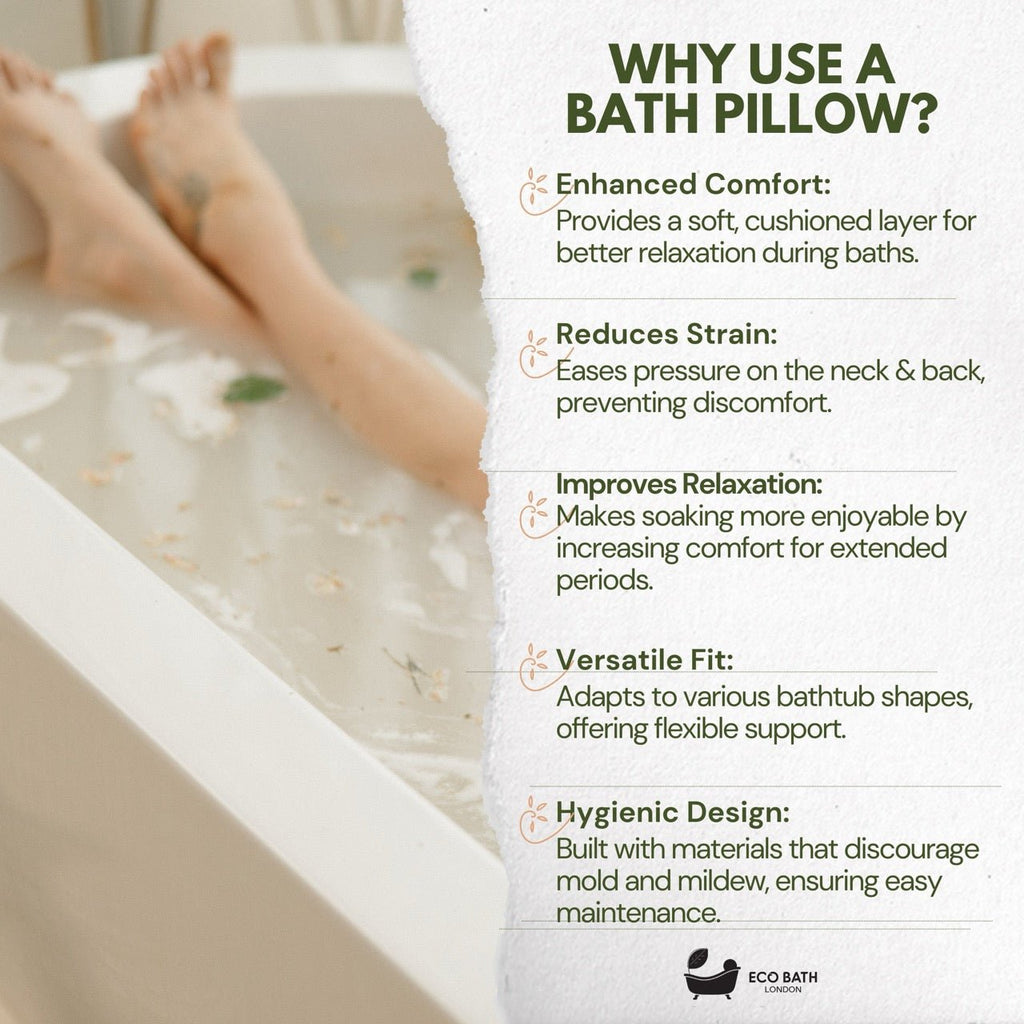 Bath Pillow Waterproof Head and Neck Support