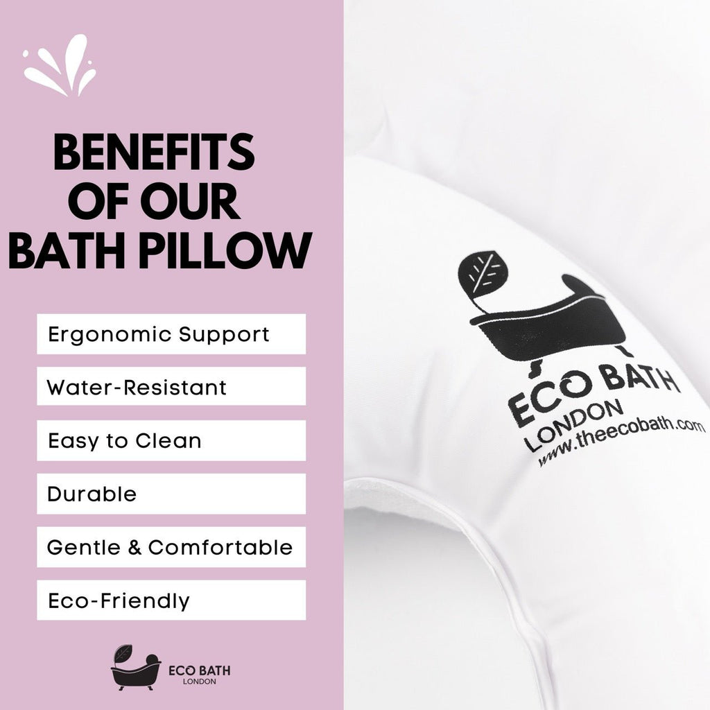 Bath Pillow Waterproof Head and Neck Support