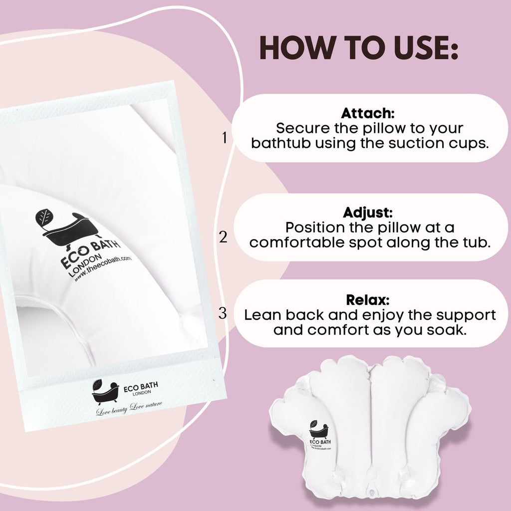 Bath Pillow Waterproof Head and Neck Support