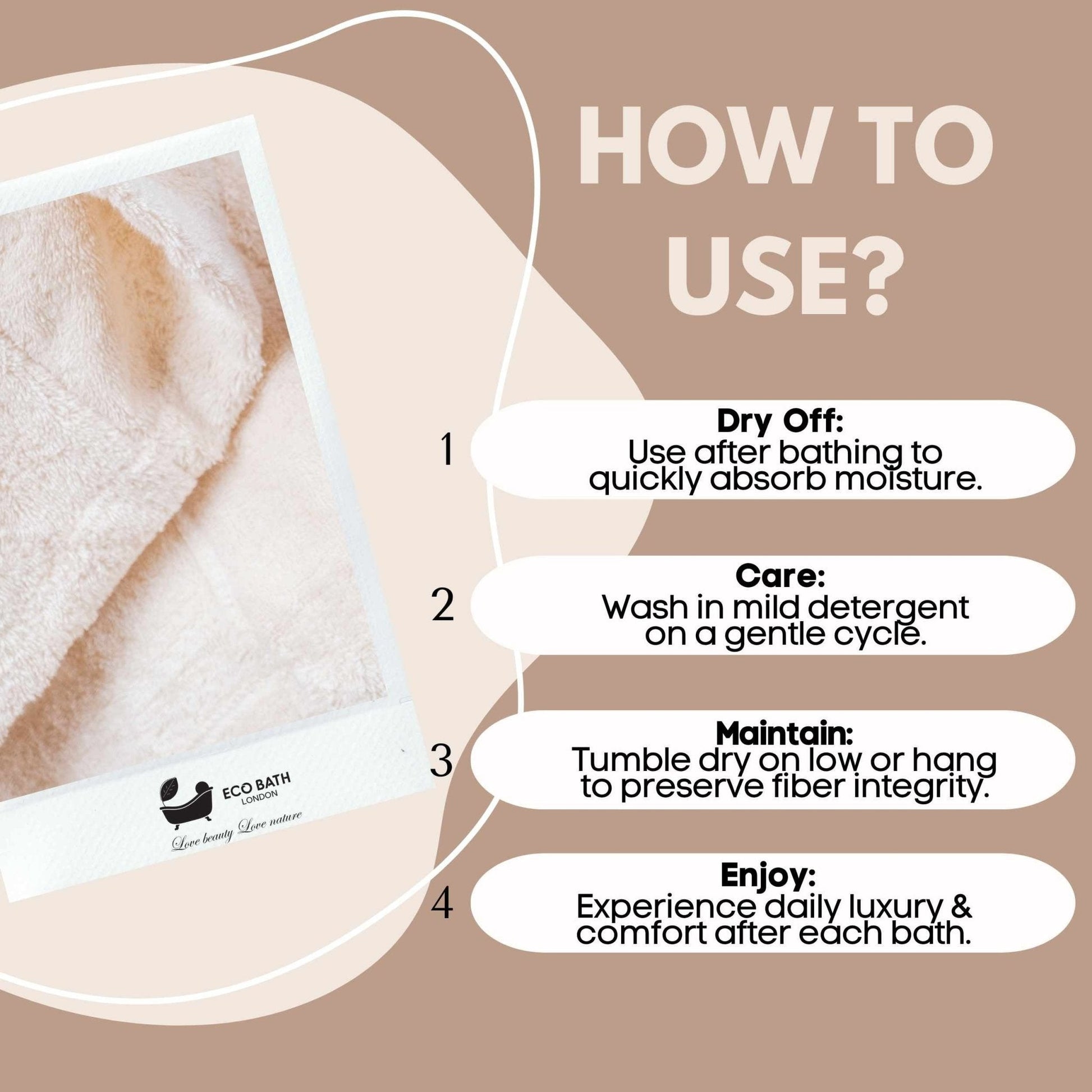 Organic Cotton Bath Towel in Multiple Sizes