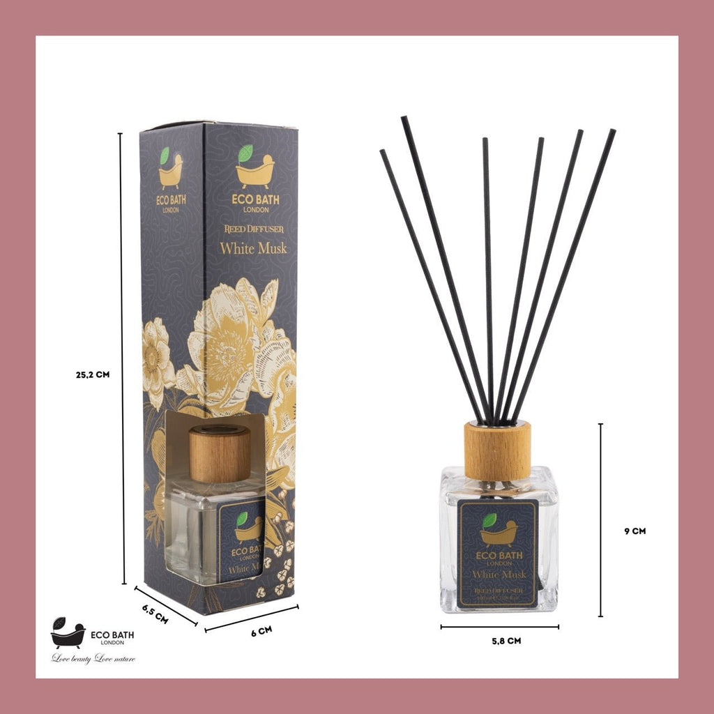 White Musk Reed Diffuser with Lemon, Mandarin and Green Pear