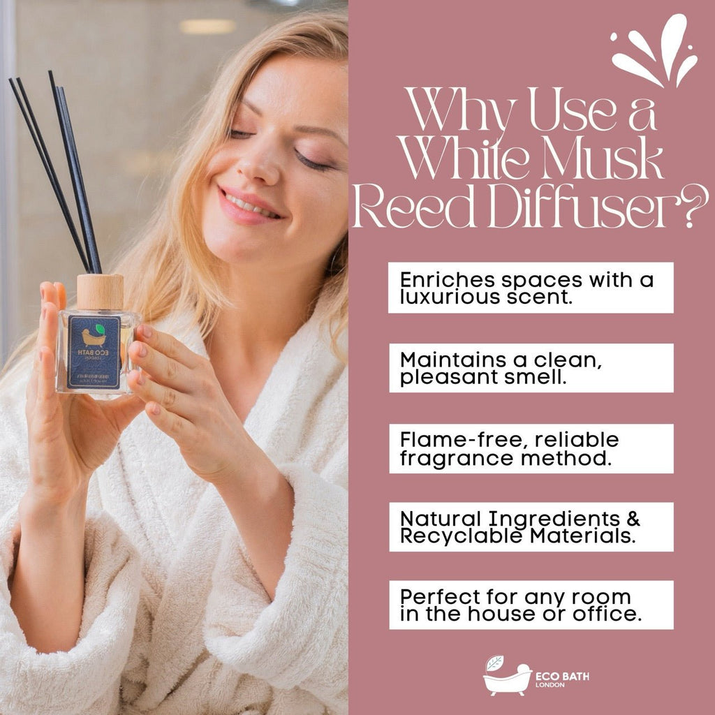 White Musk Reed Diffuser with Lemon, Mandarin and Green Pear