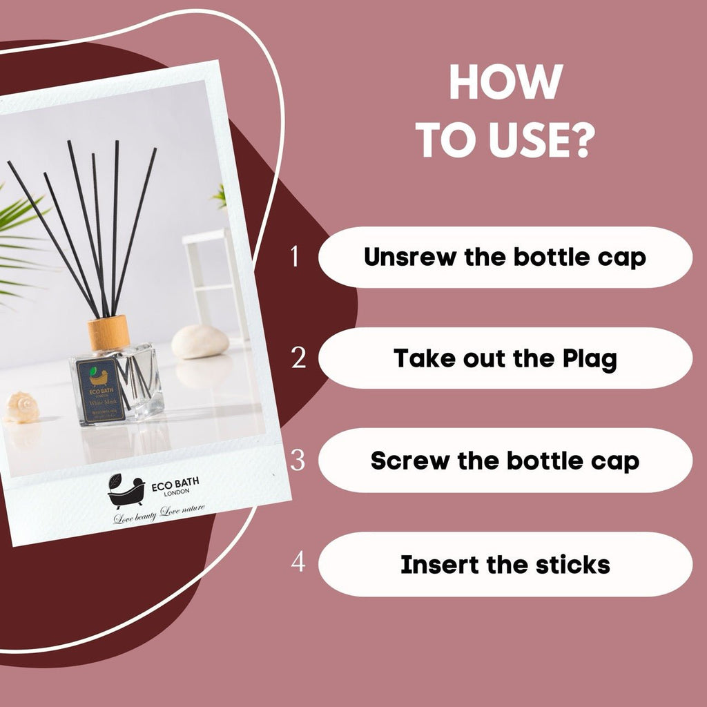 White Musk Reed Diffuser with Lemon, Mandarin and Green Pear