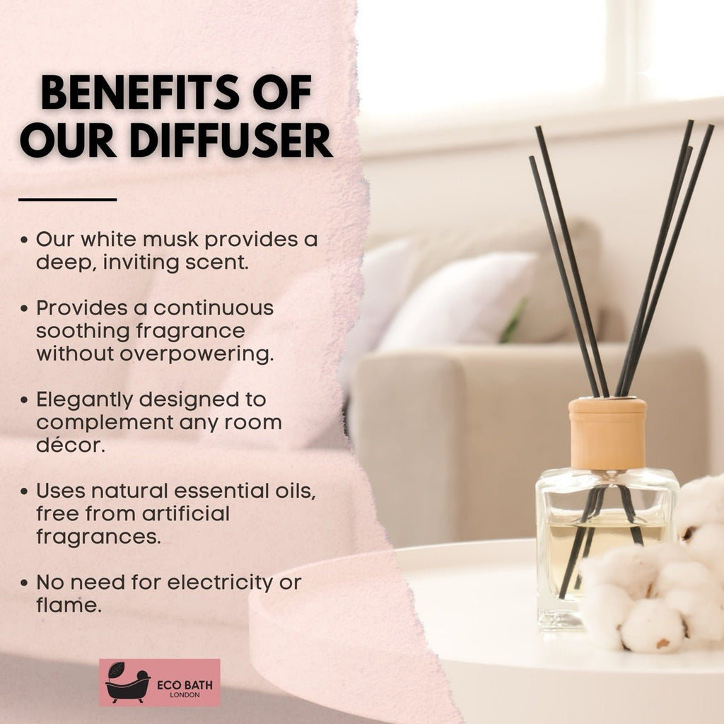 White Musk Reed Diffuser with Lemon, Mandarin and Green Pear