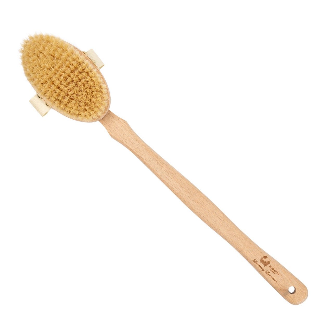 Natural Bristle Body Brush with Detachable Handle