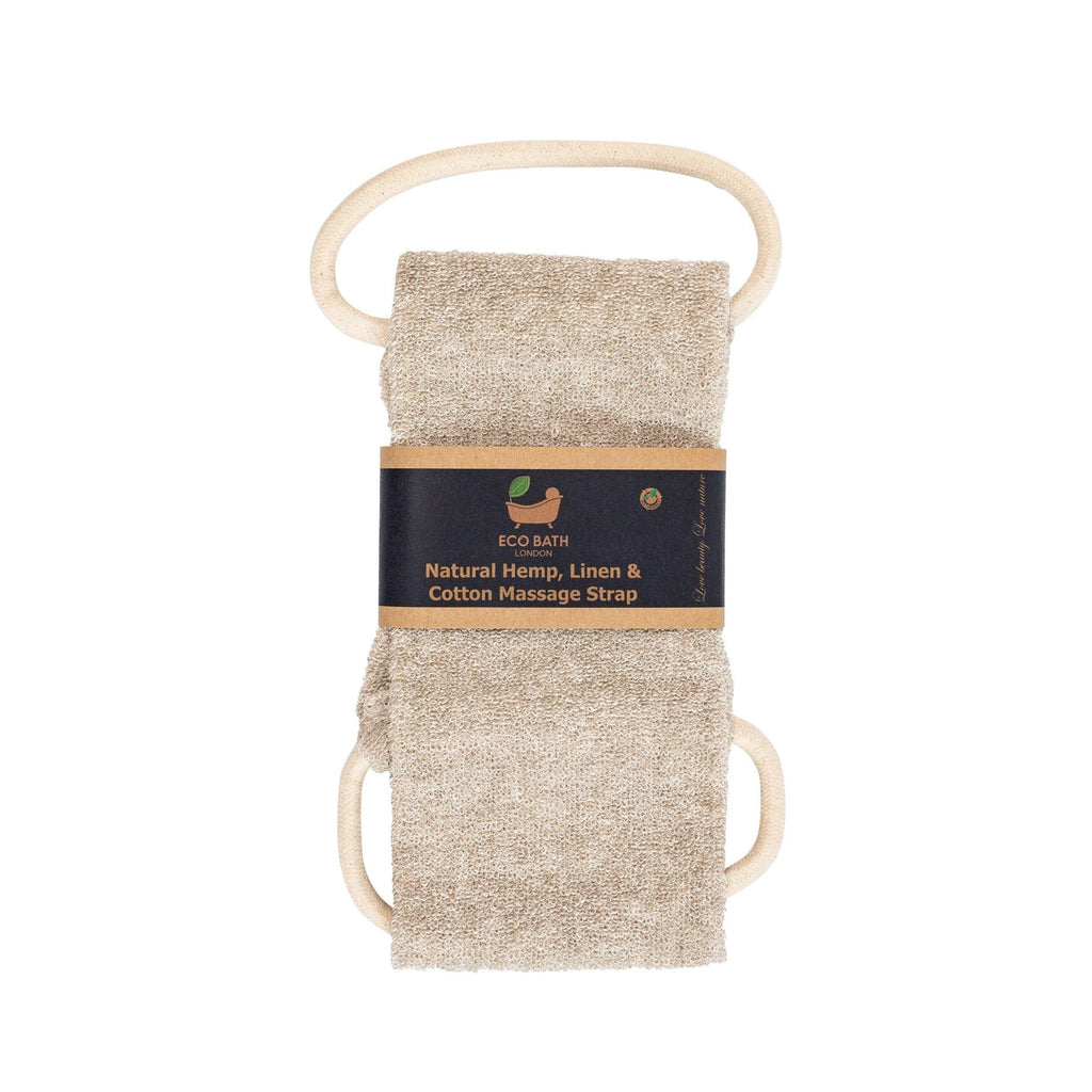 Natural Hemp Linen and Cotton Massage Strap and Glove