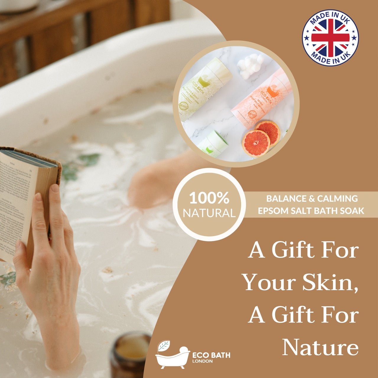 Plain Epsom Salt Bath Soak Tube