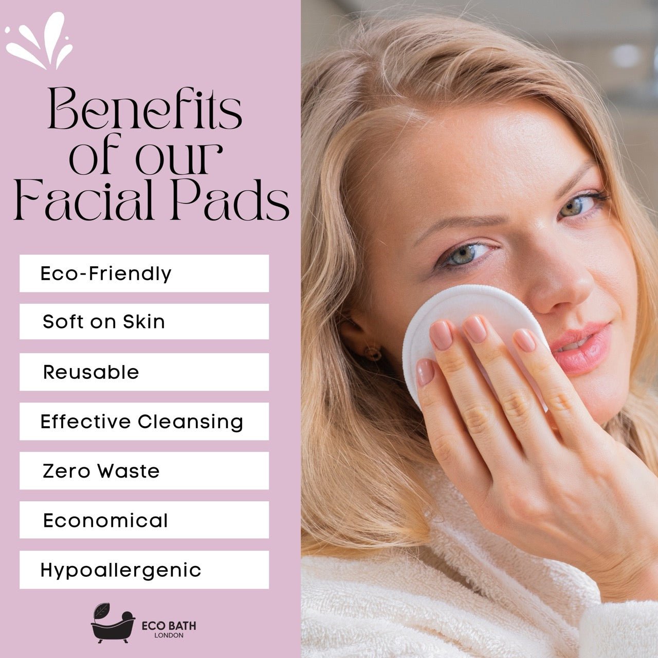 Reusable Bamboo Makeup Remover Pads Set of 12